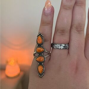 Elegant Spiney Oyster Sterling Silver Ring